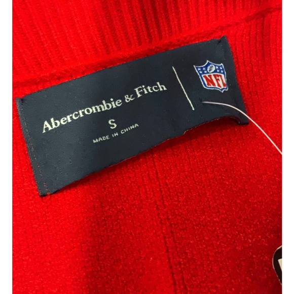 NEW NFL by Abercrombie & Fitch Kansas City Chiefs LuxeLoft Red Cardigan Small - Picture 14 of 15